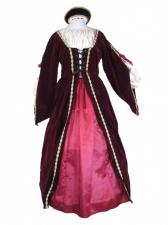 Ladies Medieval Tudor Costume And Headdress Size 14 - 18